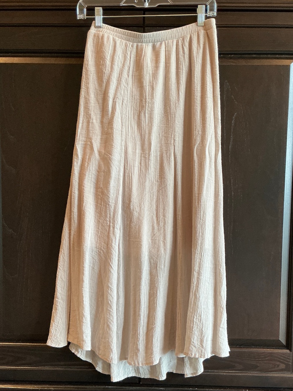 I.N. Studio Light Silver Gray Maxi Skirt with Elastic Waist * SP
